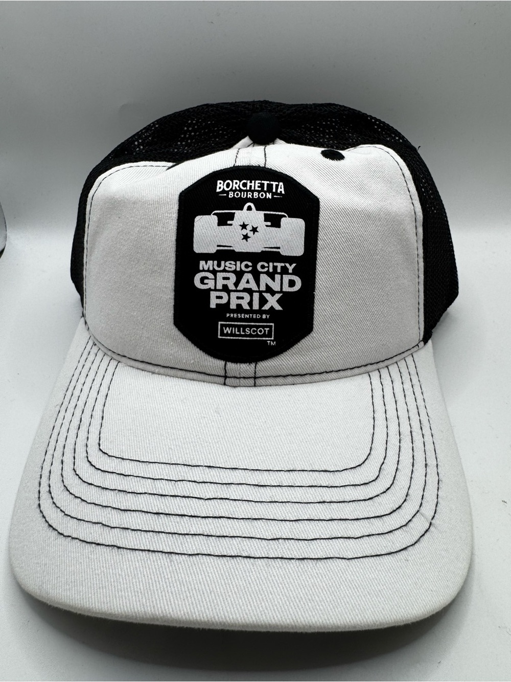 Black Meshback Hat with Label